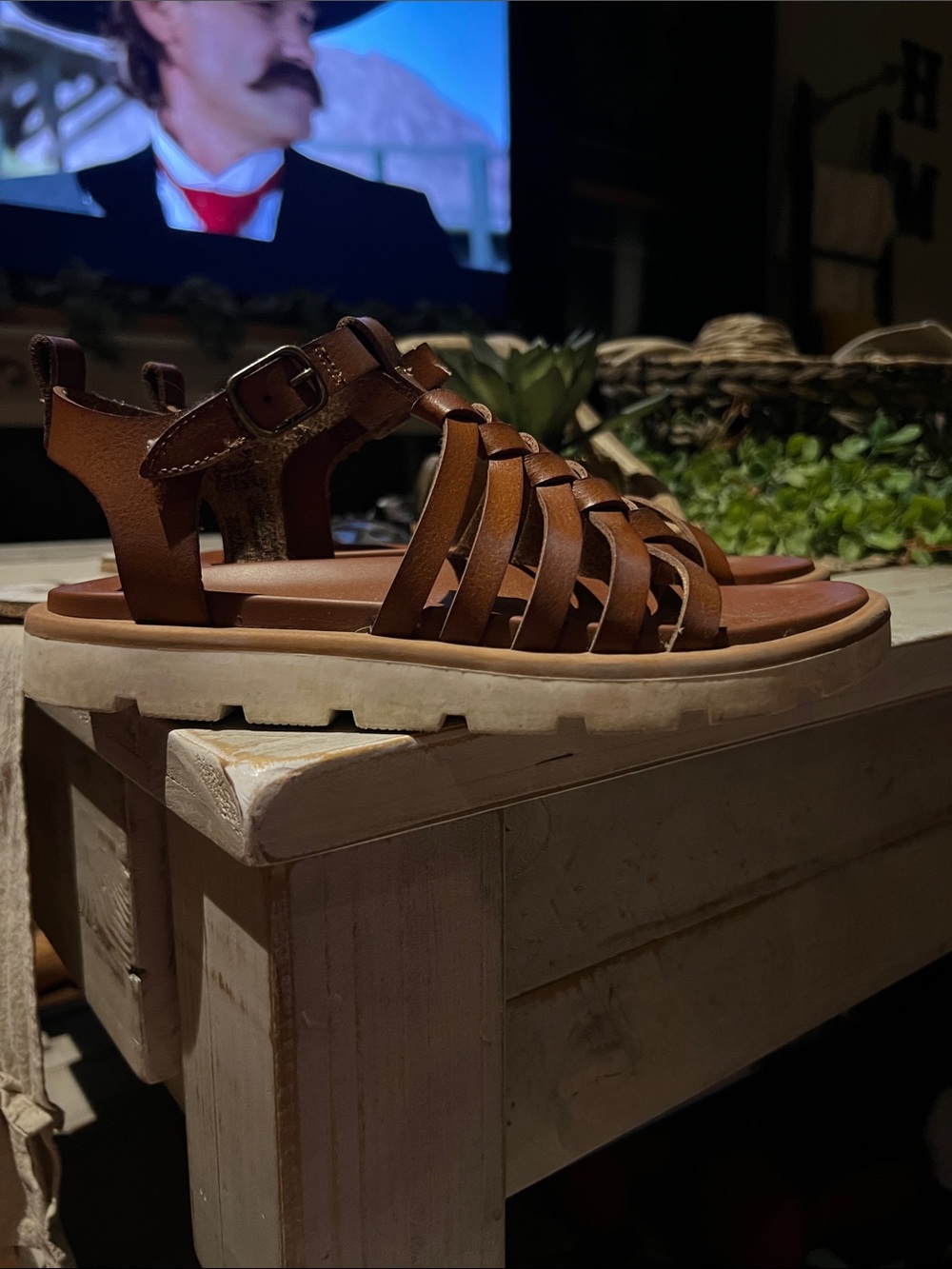 Girl’s Brown Strappy Gladiator Sandal